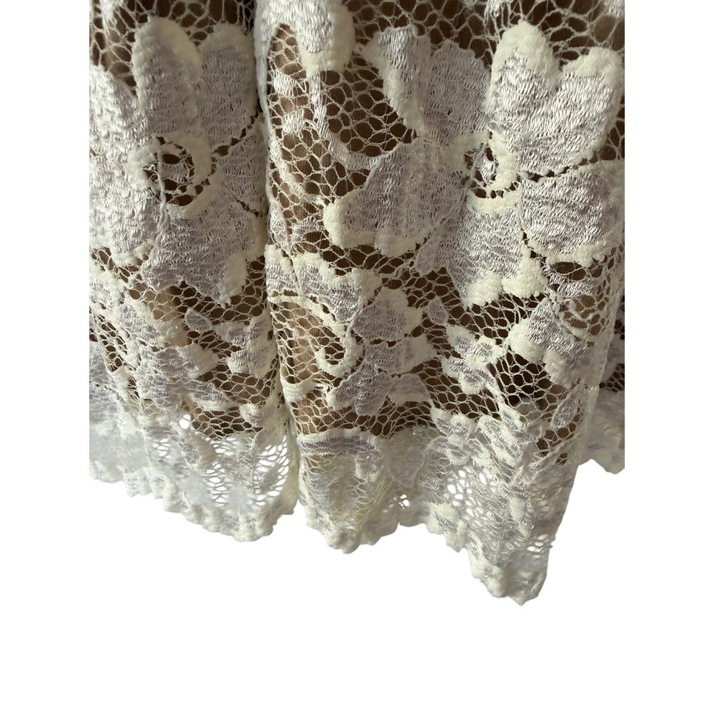 Lace Maternity shoot Baby Shower Special Event dress with Nude Lining Romanticl - Picture 7 of 11